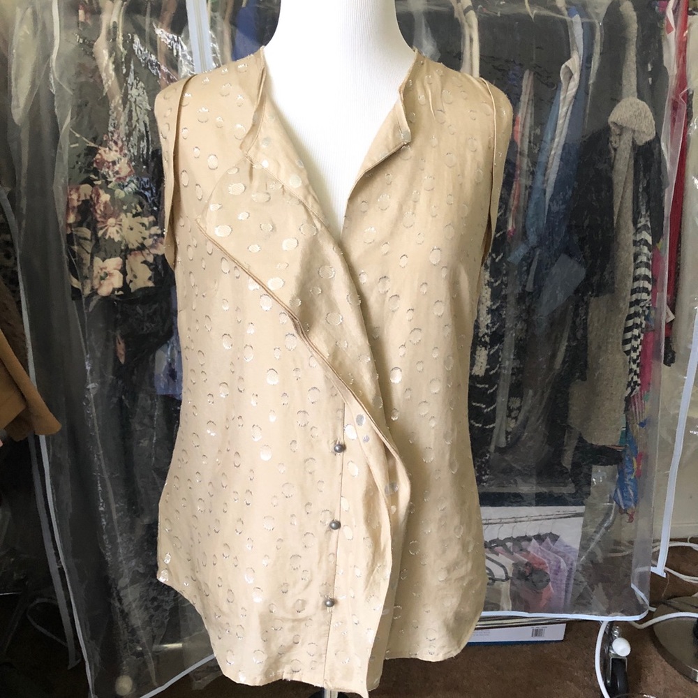 Ann Taylor Silk & Metallic Top